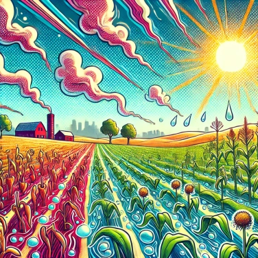 Erkläre warum beeinflussen Hitzewellen die landwirtschaftliche Produktion?