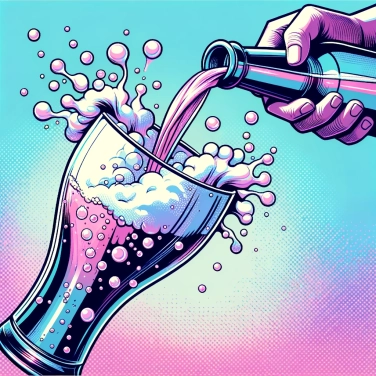 Erkläre warum bildet sich Schaum, wenn man Bier einschenkt?