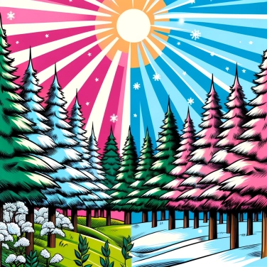 Erkläre warum bleiben Nadelbäume immer grün?