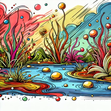 Erkläre warum blühen manchmal Algen in großer Menge in warmem Wasser?