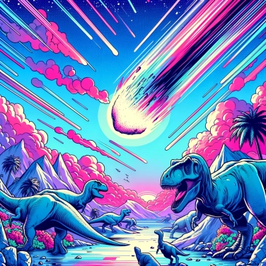 Erkläre warum das Aussterben der Dinosaurier durch den Einschlag eines riesigen Meteoriten vor Millionen von Jahren verursacht wurde?