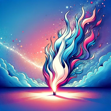 Erkläre warum das Feuer brennt und eine Flamme bildet?