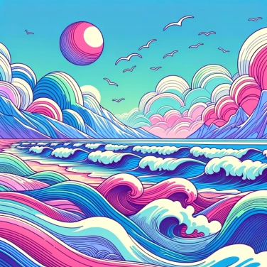 Erkläre warum das Geräusch der Wellen, die an den Strand brechen, für viele Menschen beruhigend ist.