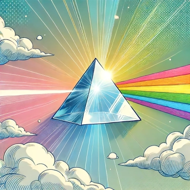 Erkläre warum das Licht sich beim Durchgang durch ein Prisma bricht.