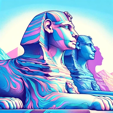 Erkläre warum der ägyptische Sphinx einen menschlichen Kopf und einen Löwenkörper in seiner Symbolik hat.