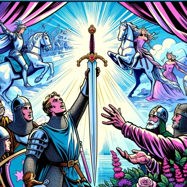 Erkläre warum die Artuslegenden das Schwert Excalibur erwähnen?