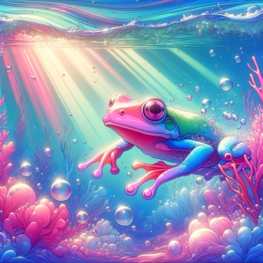 Erkläre warum die Augen der Frösche blinzeln, wenn sie unter Wasser atmen.