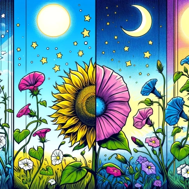Erkläre warum die Blumen zu bestimmten Tageszeiten aufgehen?