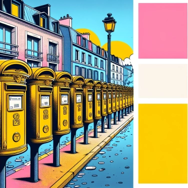 Erkläre warum die Briefkästen in Frankreich gelb sind?