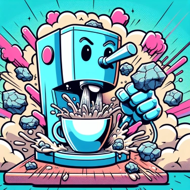 Erkläre warum die Kaffeemaschine durch Kalkablagerungen verstopft.