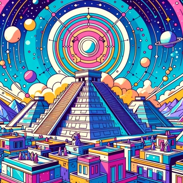 Erkläre warum die Maya astronomisch ausgerichtete Pyramiden mit den Sternen bauten?