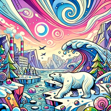 Erkläre warum die Polargebiete so anfällig für Klimaveränderungen sind.