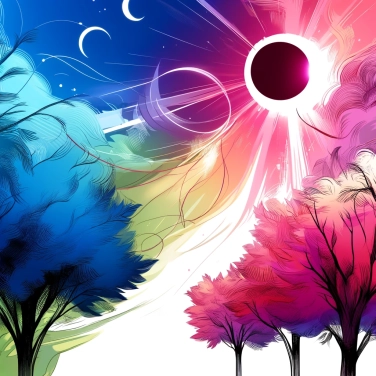 Erkläre warum die Schatten der Bäume während einer Sonnenfinsternis ein faszinierendes Phänomen sind.