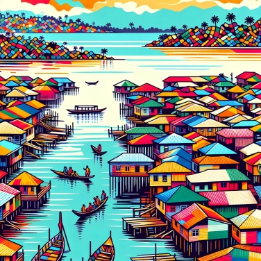 Erkläre warum die Stadt Ganvié (in Benin) komplett auf Stelzen gebaut ist.