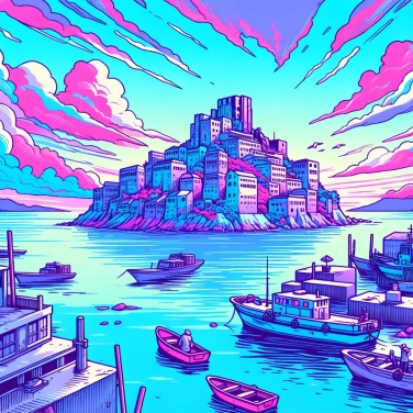 Erkläre warum die Stadt Hashima (in Japan) „Geisterschiff-Insel“ genannt wird?