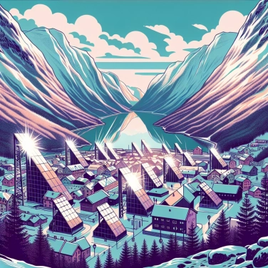 Erkläre warum die Stadt Rjukan in Norwegen auf riesige Spiegel angewiesen ist, um die Sonne einzufangen?