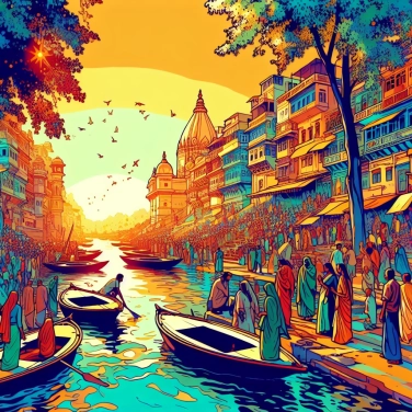 Erkläre warum die Stadt Varanasi (in Indien) für ihre Kremationen am Ufer des Ganges berühmt ist?