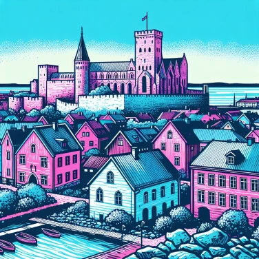 Erkläre warum die Stadt Visby (in Schweden) noch eine imposante, mittelalterliche Mauer intakt bewahrt?