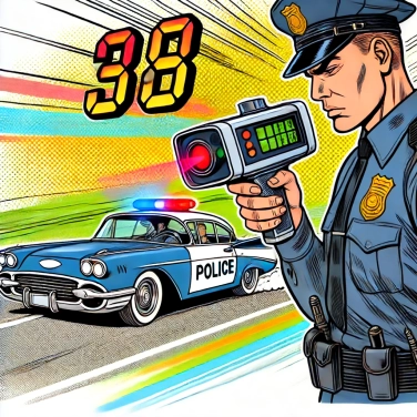 Erkläre warum die von der Polizei verwendeten Radargeräte Geschwindigkeitsüberschreitungen genau erkennen können.