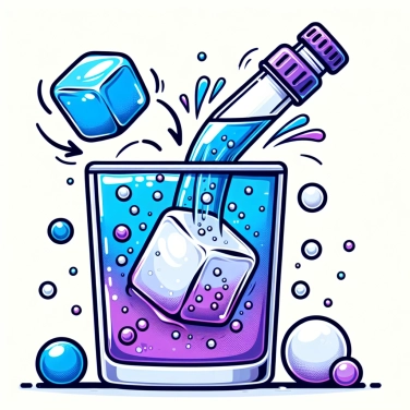 Erkläre warum ein Eiswürfel in Soda langsamer schmilzt als in Wasser?