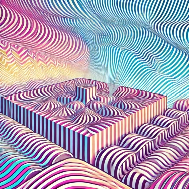 Erkläre warum einige Bilder, die durch optische Täuschungen erzeugt werden, den Eindruck vermitteln, sich zu bewegen?