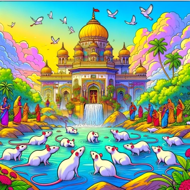 Erkläre warum einige indische Tempel den heiligen Ratten gewidmet sind.