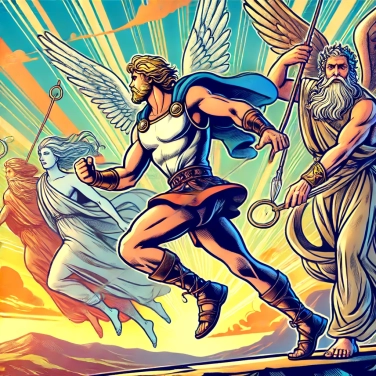 Erkläre warum einige mythologische Geschichten Helden beinhalten, die von den Göttern auferlegte Quests durchführen?