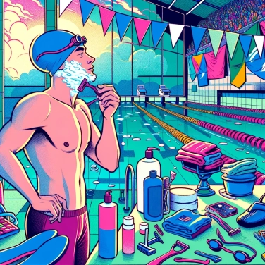Erkläre warum einige Schwimmer sich vor einem Rennen den Körper rasieren?