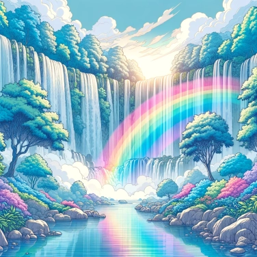 Erkläre warum entstehen manchmal Regenbögen durch Wasserfälle?