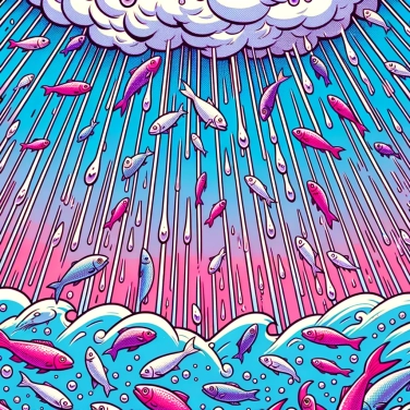 Erkläre warum es manchmal Fische regnet?