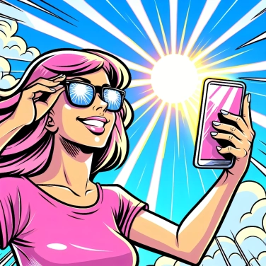 Erkläre warum es schwierig ist, den Bildschirm eines Smartphones bei direktem Sonnenlicht zu lesen?