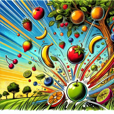 Erkläre warum fallen die Früchte von den Bäumen, wenn sie reif sind?