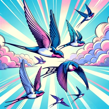 Erkläre warum fliegen die Schwalben so hoch am Himmel?