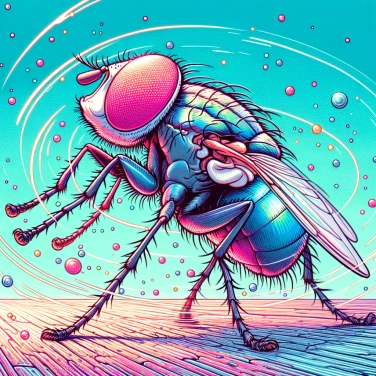 Erkläre warum Fliegen ihre Beine reiben?