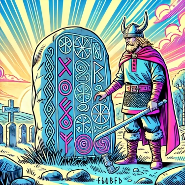 Erkläre warum haben die Wikinger Symbole auf Runensteinen verwendet?