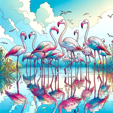 Erkläre warum haben Flamingos so lange und dünne Beine?