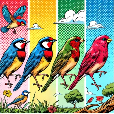 Erkläre warum hat die Evolution einigen männlichen Vögeln bestimmte Farben verliehen?