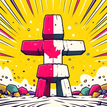 Erkläre warum hat Nunavut eine so markante Flagge?