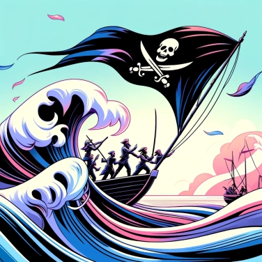 Erkläre warum hissten Piraten die schwarze Flagge?