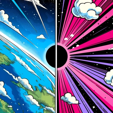 Erkläre warum ist der Himmel blau von der Erde aus, aber schwarz aus dem Weltraum?