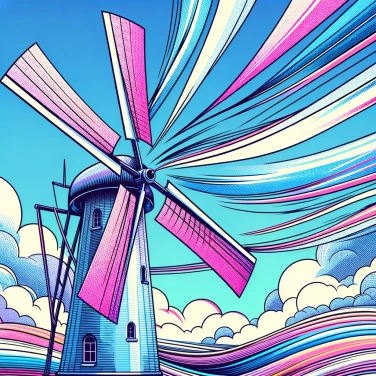 Erkläre warum kann der Wind eine Windmühle antreiben?