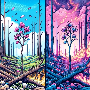 Erkläre warum keimen die Samen einiger Bäume erst nach einem Waldbrand?