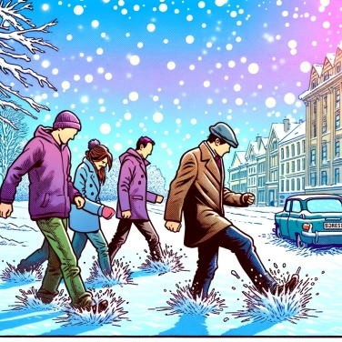 Erkläre warum knirscht Schnee unter den Füßen?