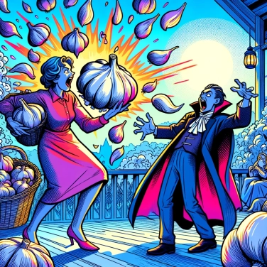 Erkläre warum Knoblauch Vampire Angst macht.
