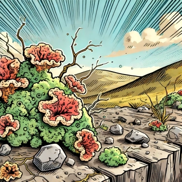 Erkläre warum können Flechten auf unwirtlichen Oberflächen wachsen?