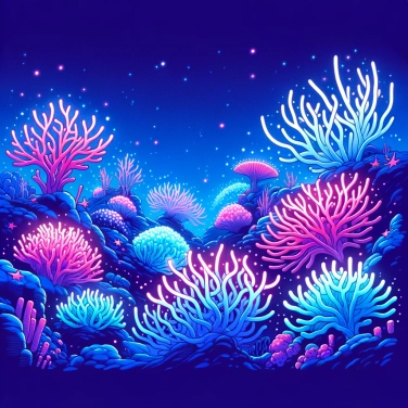 Erkläre warum leuchten Korallen nachts fluoreszierend?