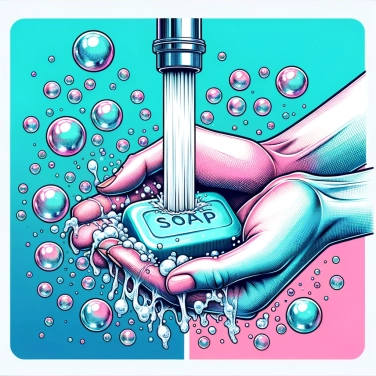 Erkläre warum macht Seife das Wasser schäumen?