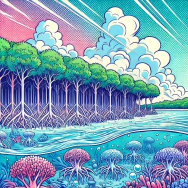 Erkläre warum Mangrovenwälder das Meerwasser filtern?