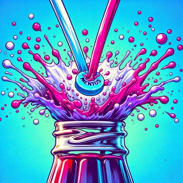 Erkläre warum Mentos Cola zum Explodieren bringt.