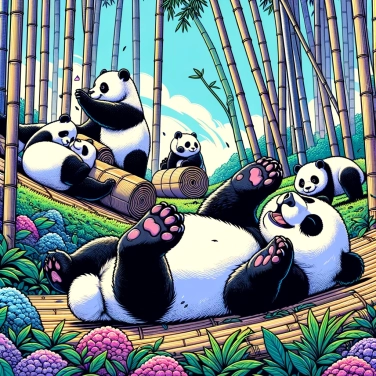 Erkläre warum rollen Pandas oft auf sich selbst?